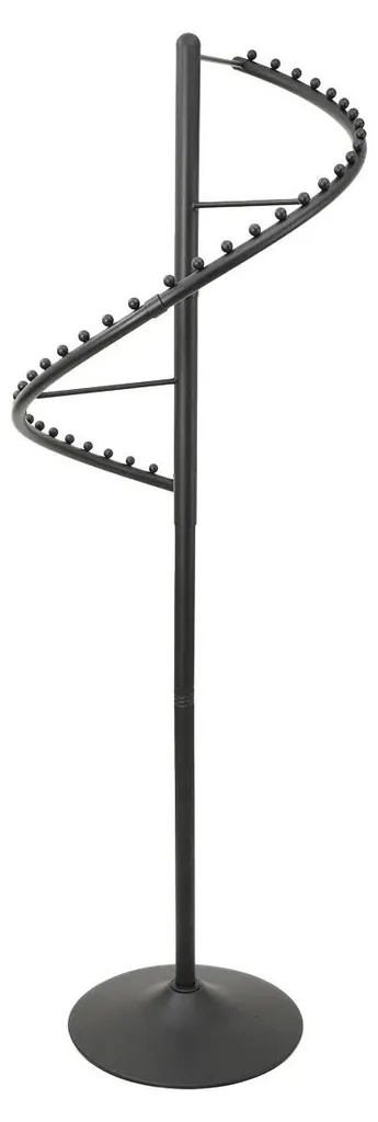Portant à vêtements en spirale gain de place - Penderie rotative noire