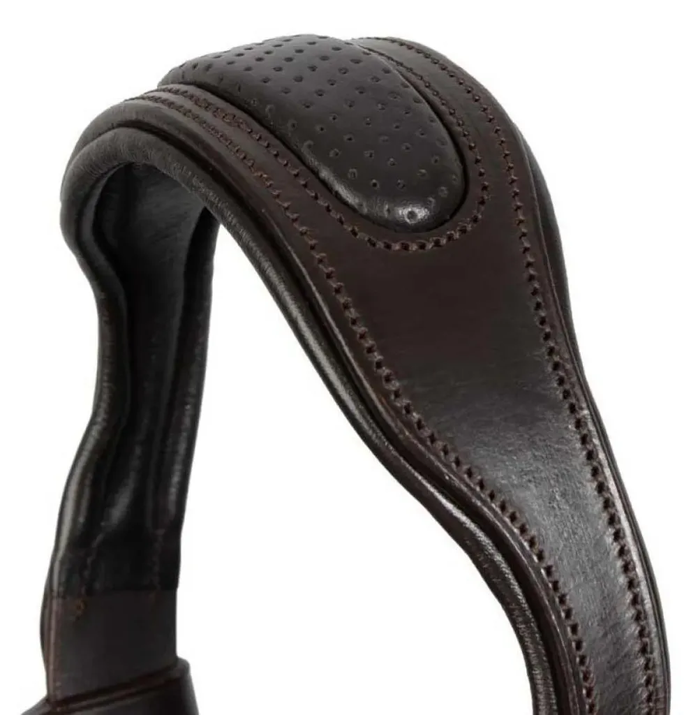 Têtière de rechange en cuir et cuivre brun foncé Harry's Horse
