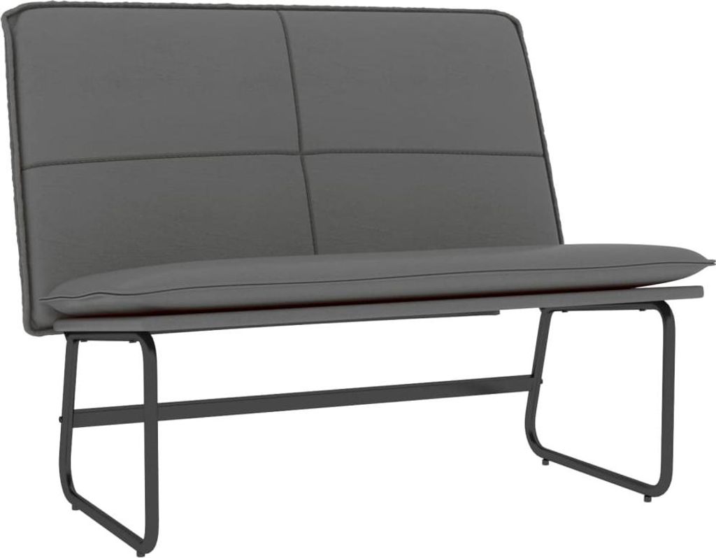 vidaXL Lavica šedá 100x75x76 cm Imitácia kože Obrázok produktu 