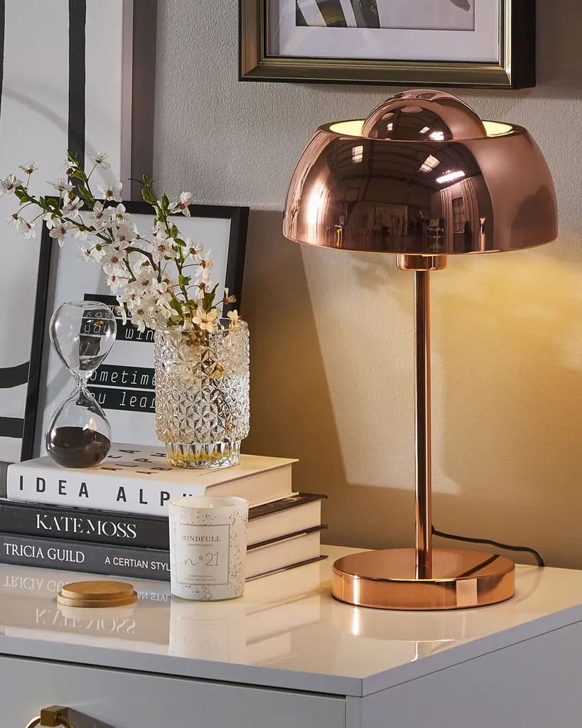 Lampe de table en métal cuivre industriel 44 cm pour salon moderne - 2