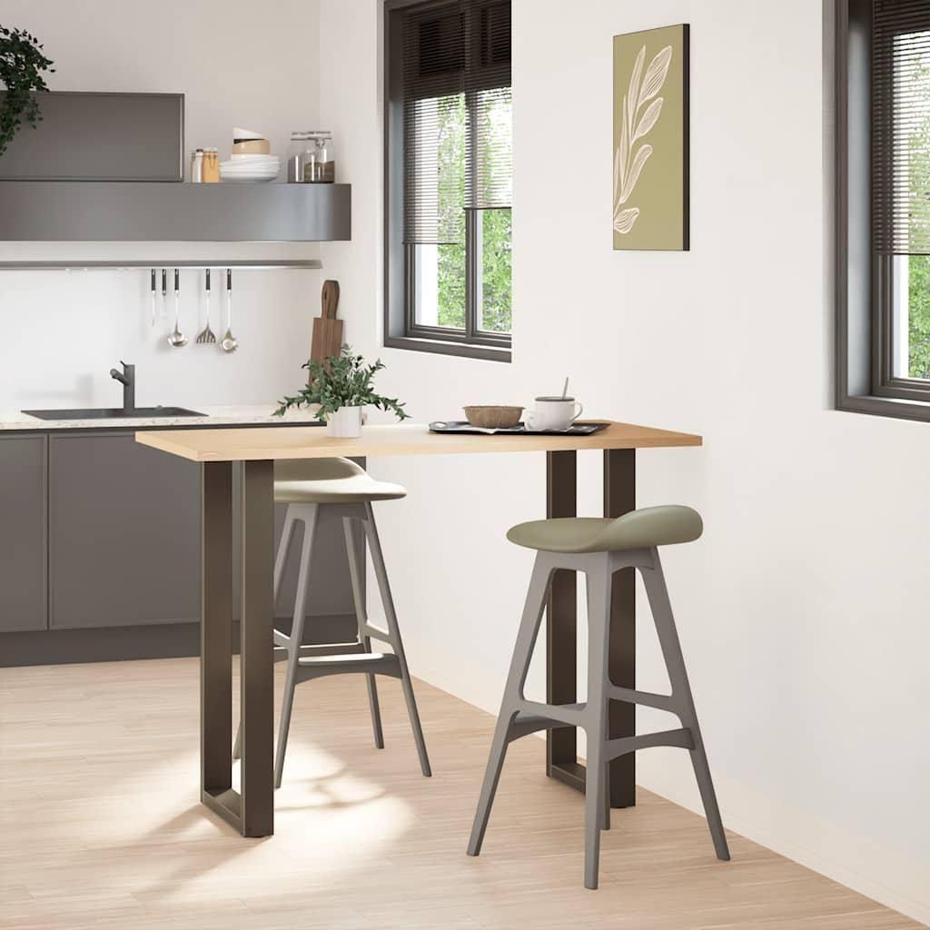 vidaXL Bartischbeine U-Form 2 Stk. Naturstahl 40x(100-101) cm Stahl
