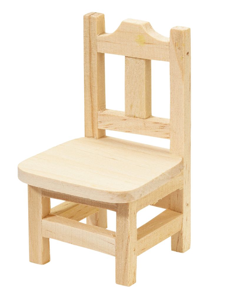 Miniatur Holzstuhl, ca. 5,5 x 5,5 x 9 cm Produktbild 