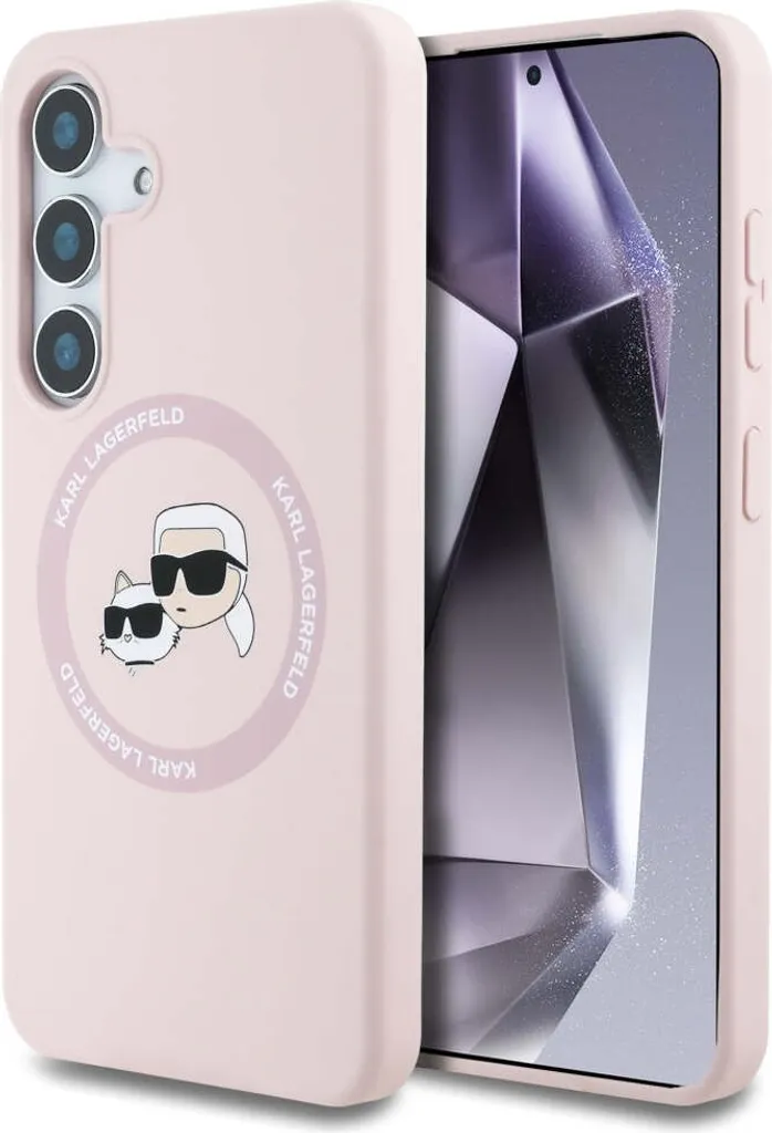 Protezione Samsung Galaxy S25 Karl Lagerfeld Silicone MagSafe Rosa
