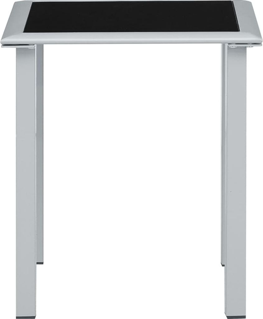 vidaXL Table de jardin noire et argentée 41x41x45 cm acier Image du produit 