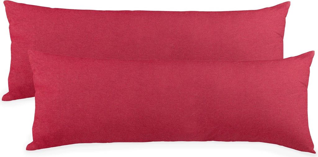 Doppelpack BeBasic Bezug 40x120 bordeaux Mikrofaser Jersey Reißverschluss