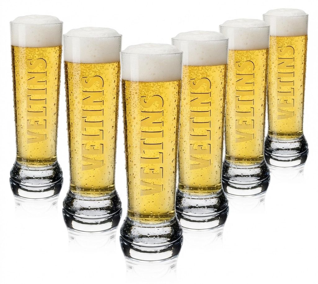 6x Veltins Bier Glas 0,4l Vancouver Sahm Produktbild 