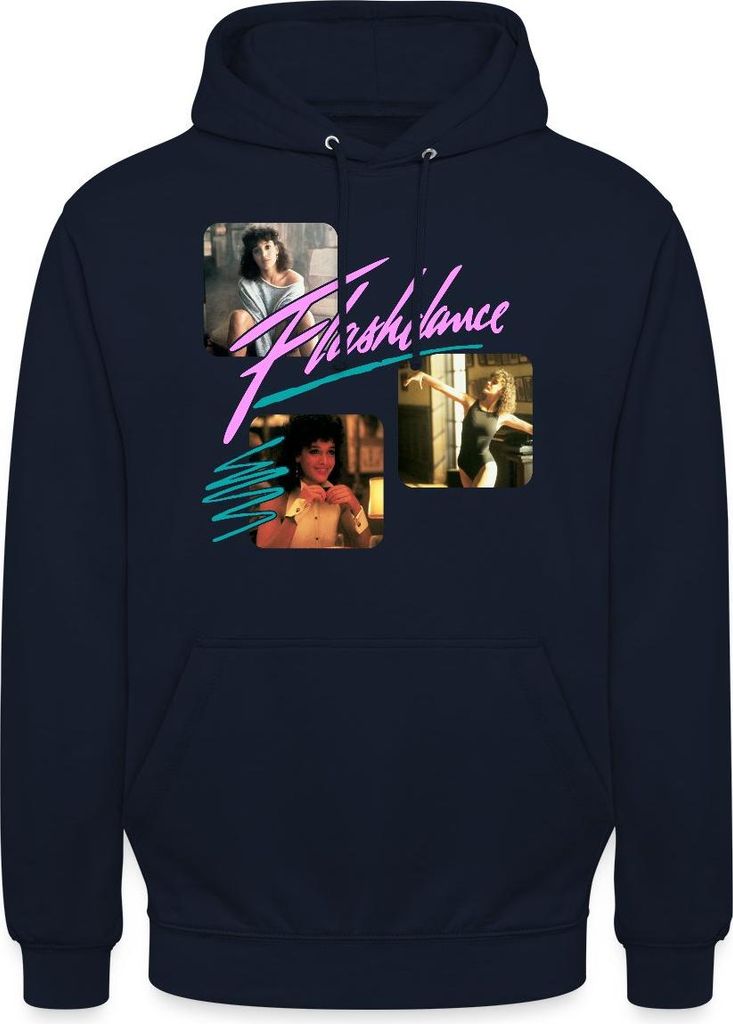 Spreadshirt Flashdance 80er-Design Mit Alex Owens Uni Hoodie, 3XL, Navy