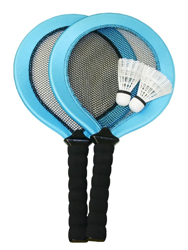 EDUPLAY 170-205 Badminton, Neopren, 2 Schläger & 2 Bälle, mehrfarbig, 4-teilig (1 Set)