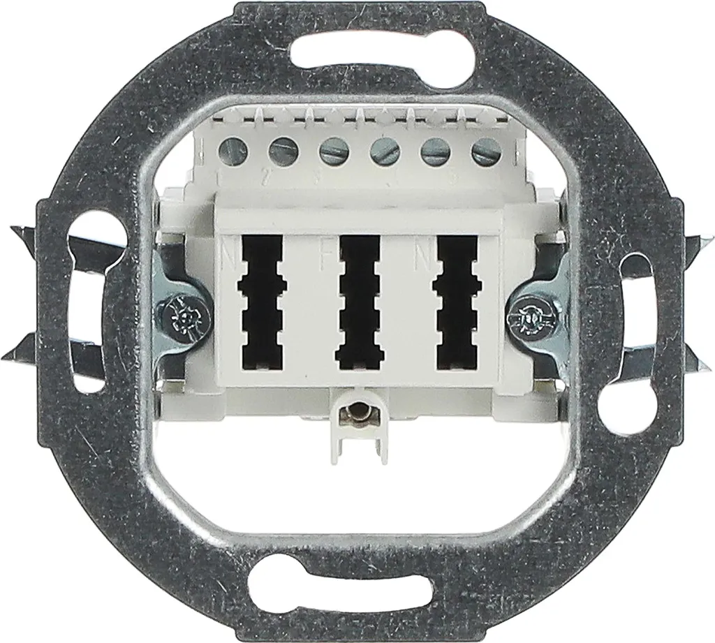 Prise de raccordement téléphonique TAE triple NFN Busch-Jaeger 2x 6/6