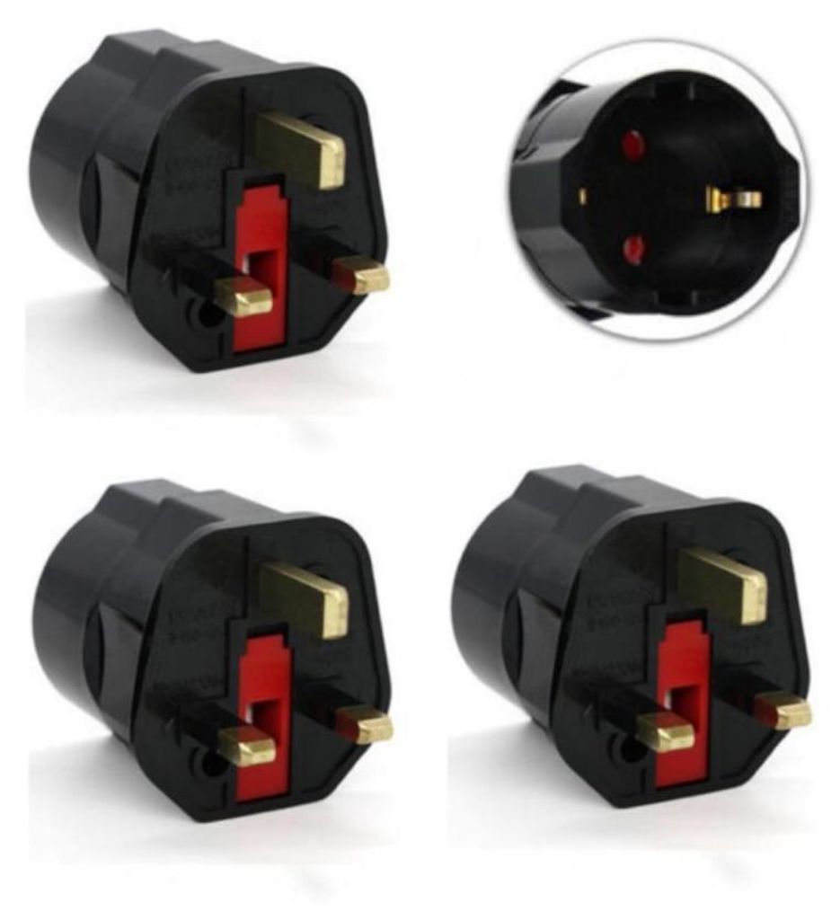 Reiseadapter Typ G EU nach England/Irland/Malta/Malaysia - Produktbild 