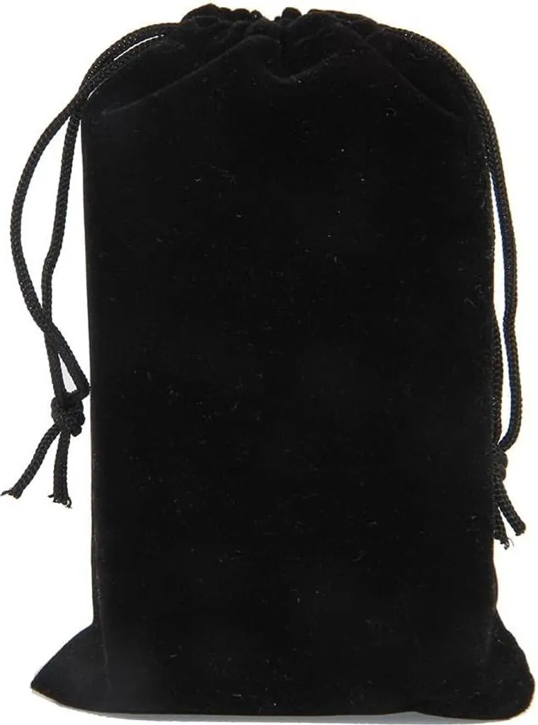 Pochette en velours noir avec cordon 15x20cm - Sac de rangement bijoux