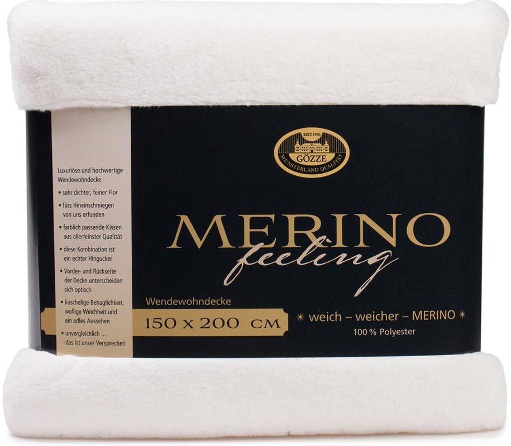 GÖZZE Merino Wendewohndecke flauschige wärmende Produktbild 