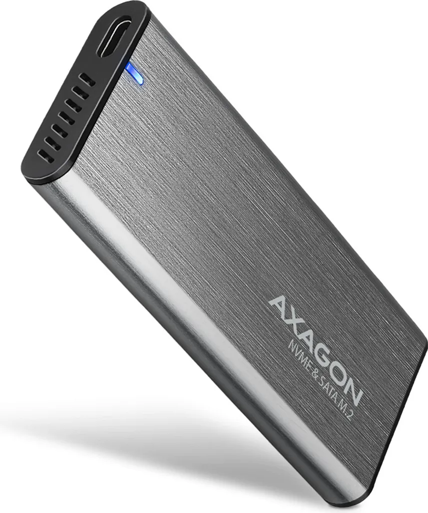 Boîtier Externe SSD M.2 AXAGON EEM2-SG2 Gris Anthracite USB-C 10Gbps