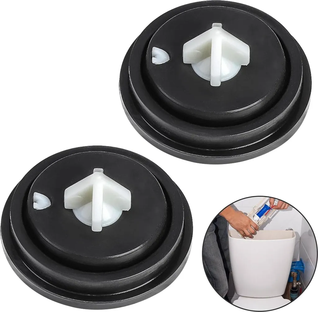 Stopper fuite WC : 2 membranes de remplacement pour robinet à flotteur