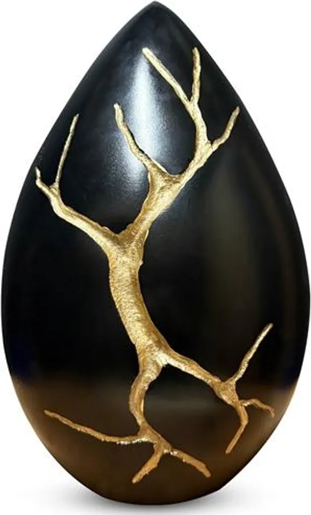 Urne funéraire pour cendres adulte - Décoration Arbre de Vie Or et Noir