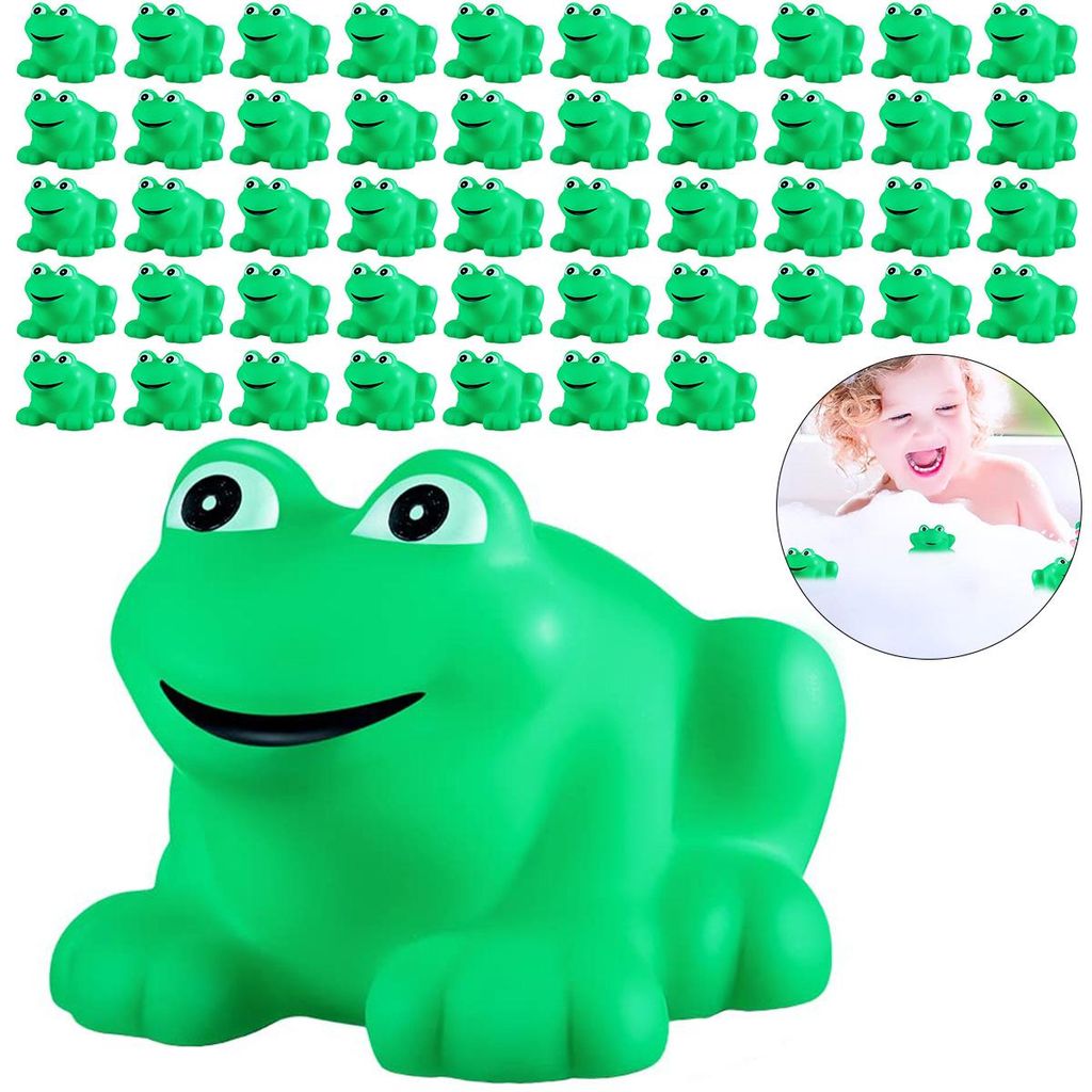 48er Set Gummi Quietsch-Frosch Bade-Spielzeug,schwimmend, Produktbild 