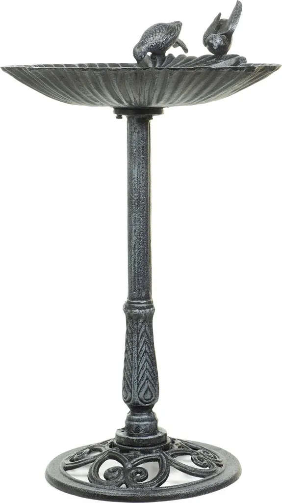 Bain d'oiseaux extérieur fonte 78cm Moritz vert - Stable et durable