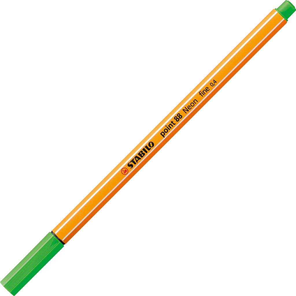 Fineliner - STABILO point 88 - Einzelstift - Neonfarbe, leuchtfarbengrün