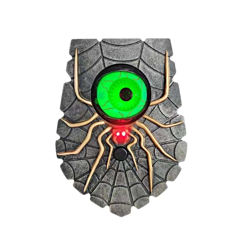 Halloween Doorbell Horror Realistischer großer Augapfel erschreckend lebendige Spinnendekorative hängen mit energiesparendem Spinnen-Spinnen-Tür...