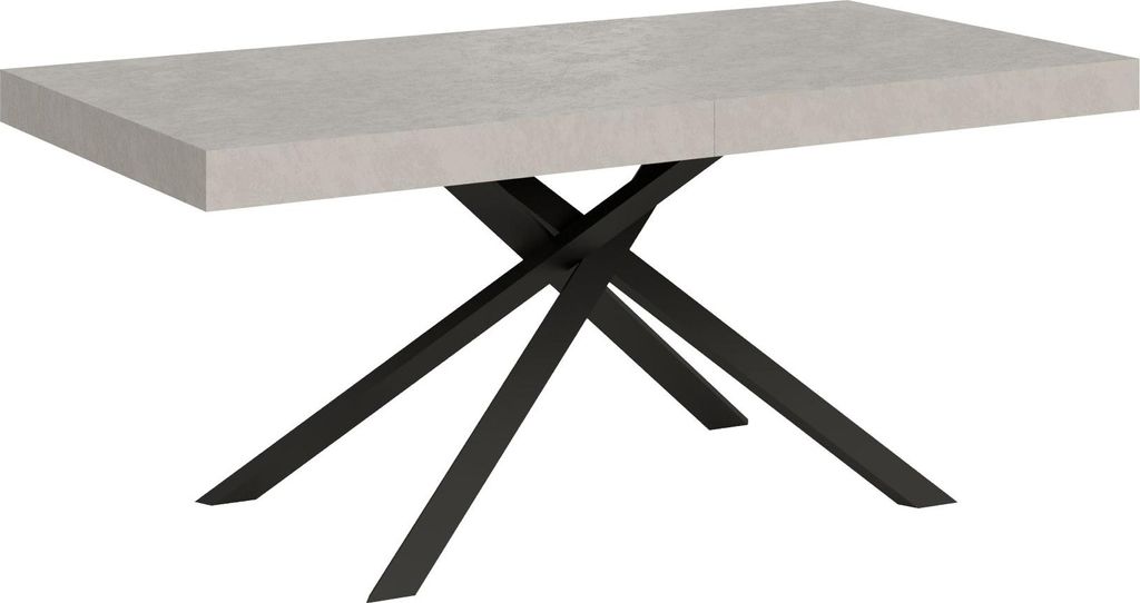 ITYHOME - Ausziehtisch 180/440x90 cm Karida Kaschmir Tischbeine Anthrazit