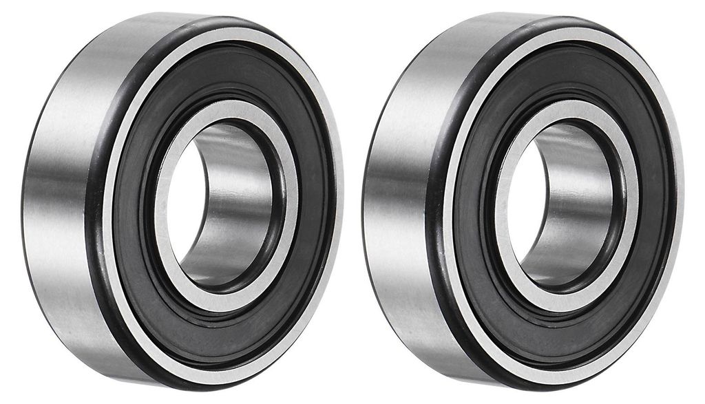 2 Stš¹ck 6204-2RS Rillenkugellager, 20 x 47 x 14mm C3 Doppelt gummierte Chromstahl-Lager, Schwarz