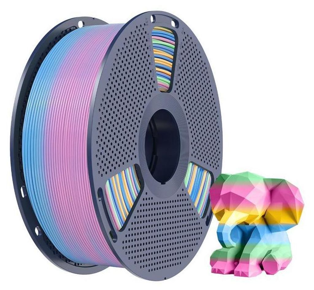 Sunlu PLA Rainbow Filament, 1,75mm, 1kg - Farbton: Rainbow 04