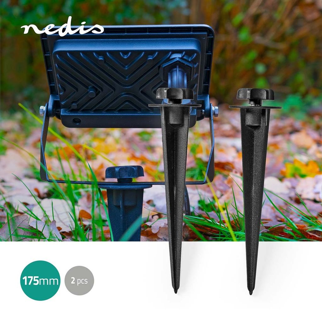 Nedis FLMT10BK2, Montageschelle, Schwarz, Aluminium, Nedis, 2 Stück(e), 47 mm
