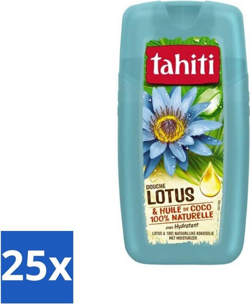 Tahiti Duschgel – Lotus & Kokosöl – Feuchtigkeitsspendend – 250 ml - Vorteilspack - 25 Stücke