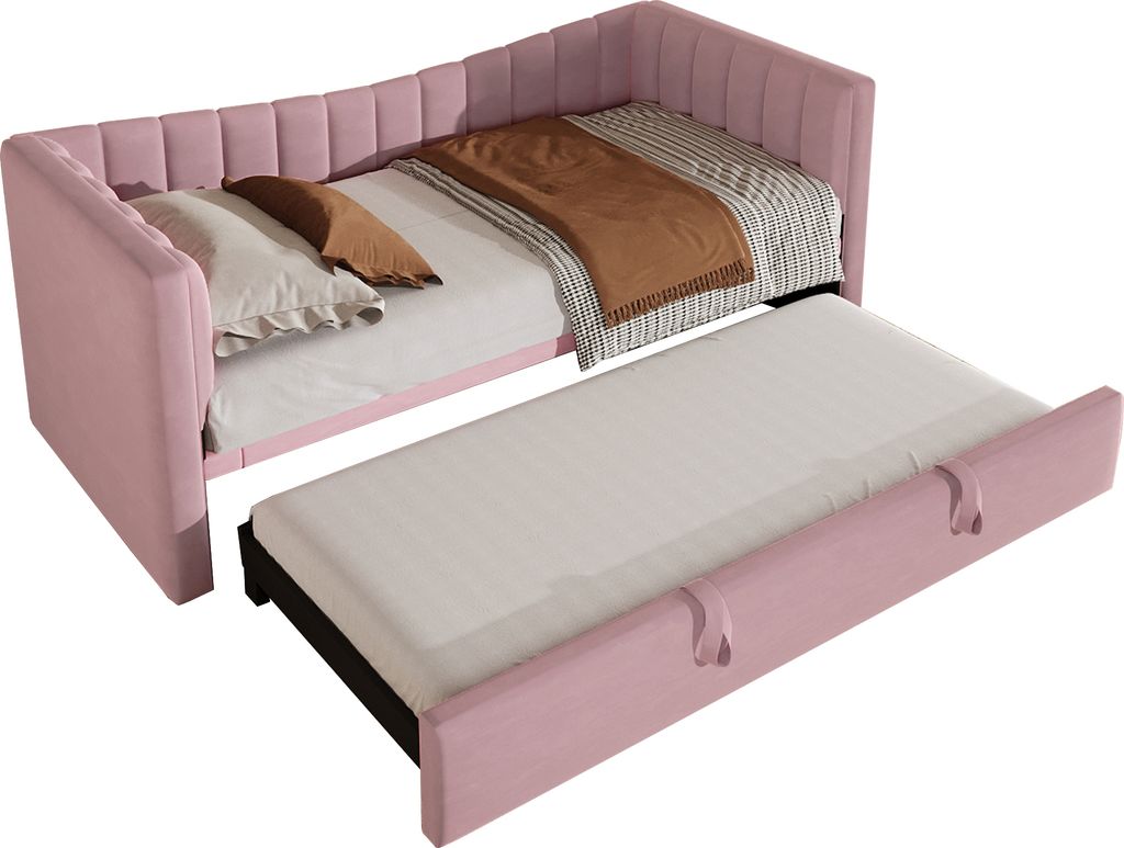 Schlafsofa mit Bettfunktion, 90x200 cm/180x200 cm, Produktbild 