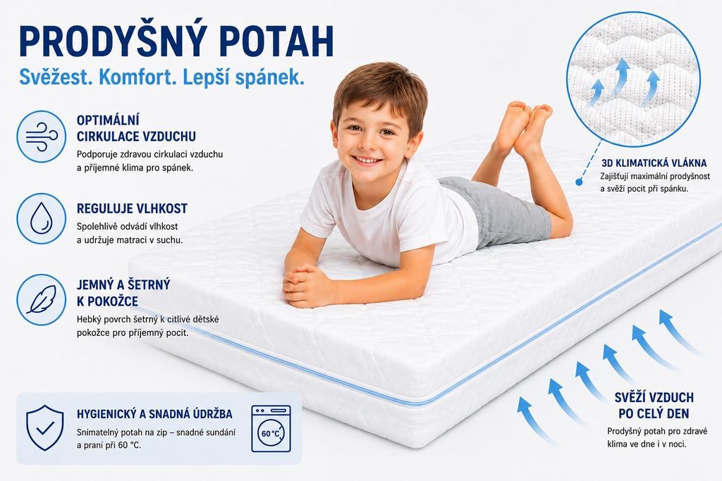 Dětská matrace 140x70x8 cm | Certifikovaná středně tvrdá Obrázek produktu 