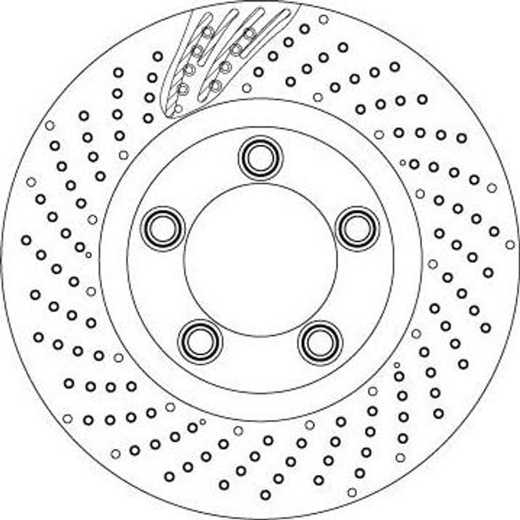 TRW DF6542S Bremsscheibe OE 99735140101 kompatibel mit Boxster, Cayman, 911
