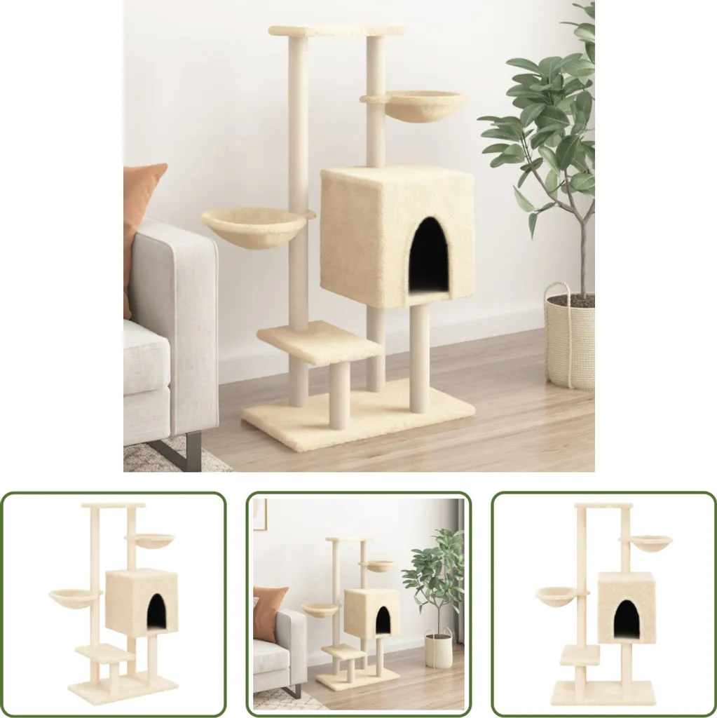 Albero Tiragraffi Crema 117 cm The Living Store: Design e Benessere