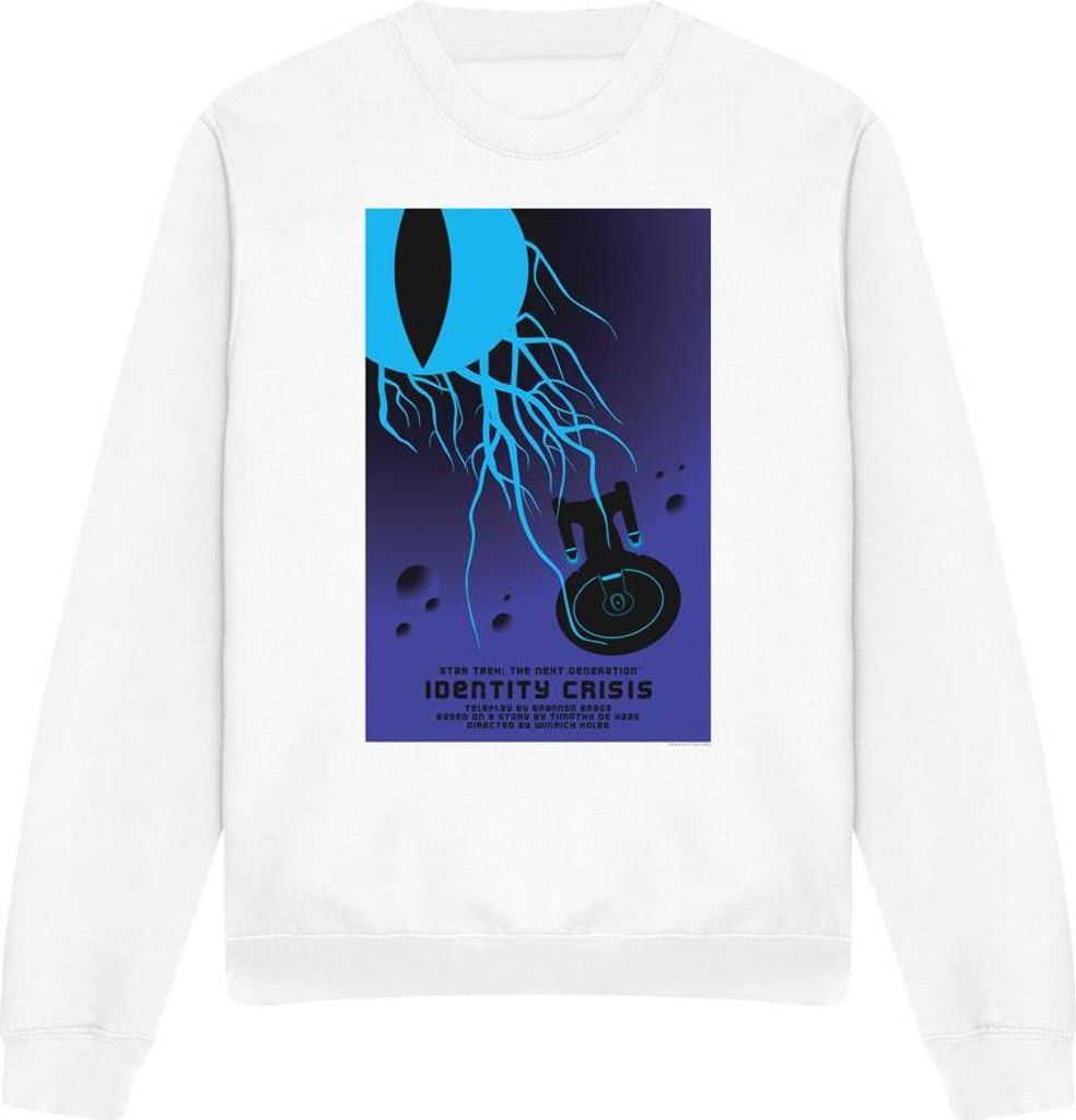 Star Trek - "The Next Generation Season 4 Episode 18" Sweatshirt für Herren/Damen Uni TV11852 (XXL) (Weiß)