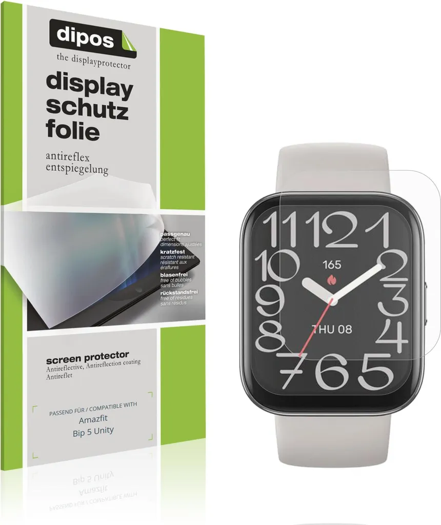 Set 6 Pellicole Opache per Amazfit Bip 5 Unity Dipos Anti-Glare