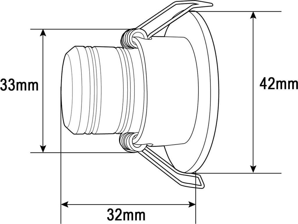 3W Blau Mini LED Einbaustrahler Einbauleuchte klein einbau strahler Spot Schwarz