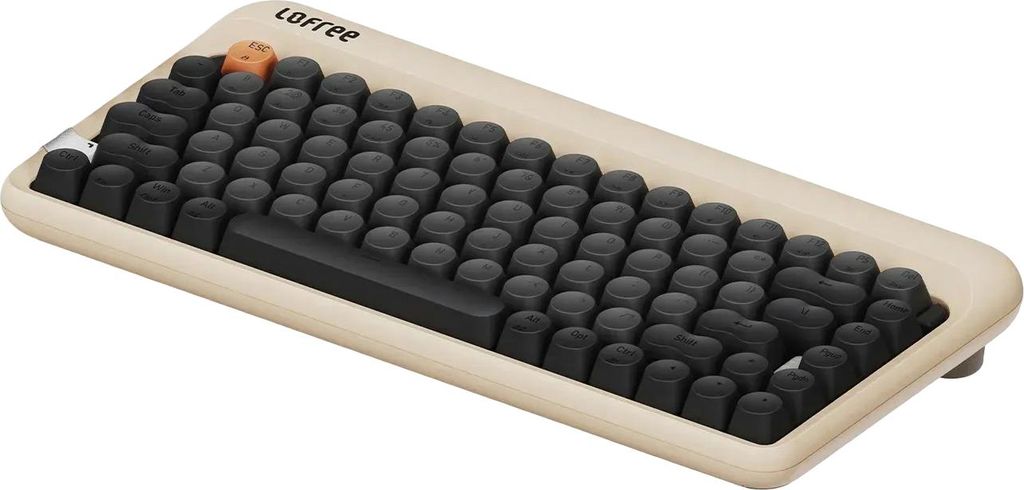 Lofree 1970s Kabellose Mechanische Tastatur Bluetooth 5.3 / 2.4GHz / USB-C, QWERTY Layout, Retro Milk Shake