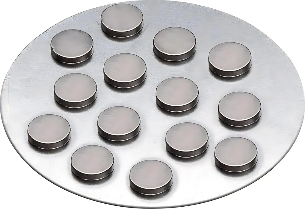 Disque magnétique puissant argenté pour loisirs créatifs 10 mm