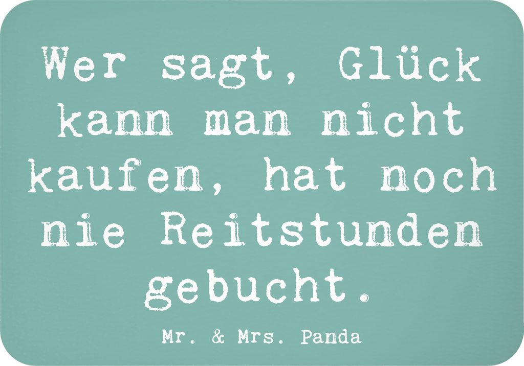 Mr. & Mrs. Panda magnet Spruch Reitlehrerin Freude - Meeresbrise - Geschenk, haftmagnet, Geschenke für Berufstätige, Wer sagt, Beruf, Notizhalter...