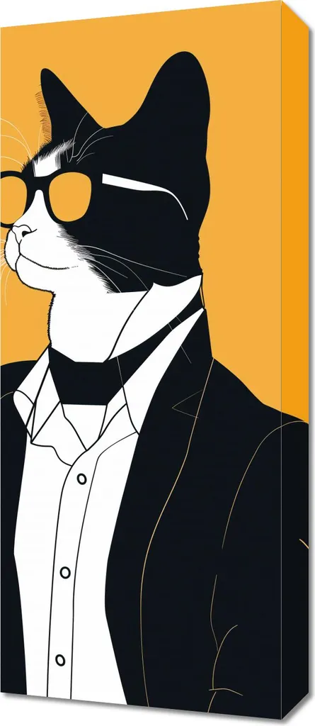 Image 30 x 70 cm Monsieur - Tableau Décoratif Portrait Homme Moderne