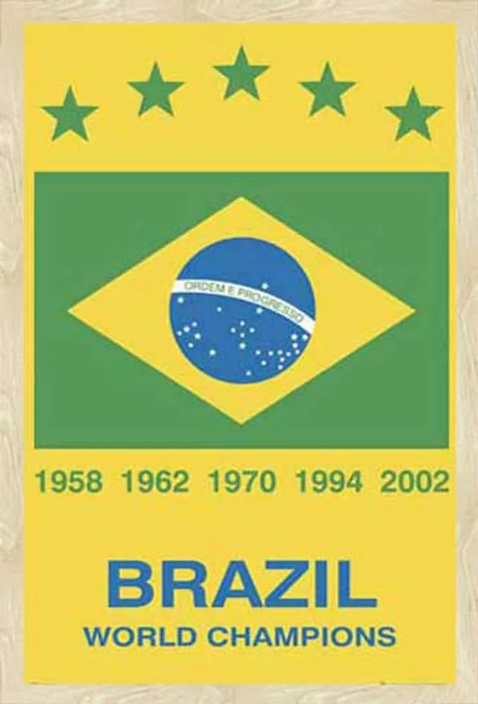 Cornice Shinsuke Rovere con Poster Brasile - Arredo Minimalista Sport