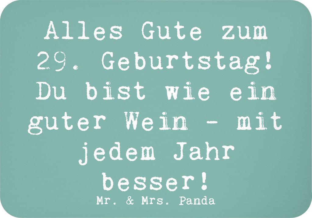 Mr. & Mrs. Panda magnet Spruch 29. Geburtstag Glückwünsche - Meeresbrise - Geschenk, feiern, humorvoller Geburtstagsspruch, handgemachte Geschenk...