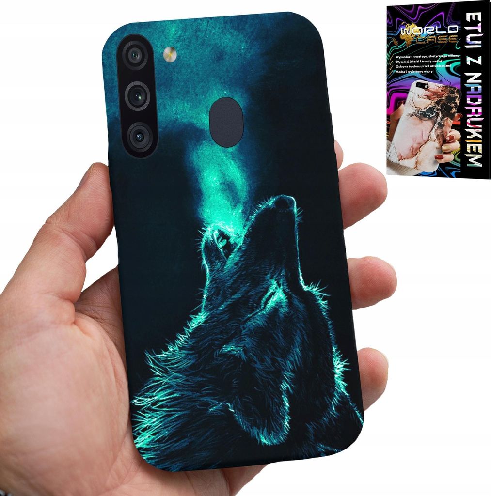 Etui Für Samsung Galaxy A21 - Wolf Wolfsrudel Super Muster Etui