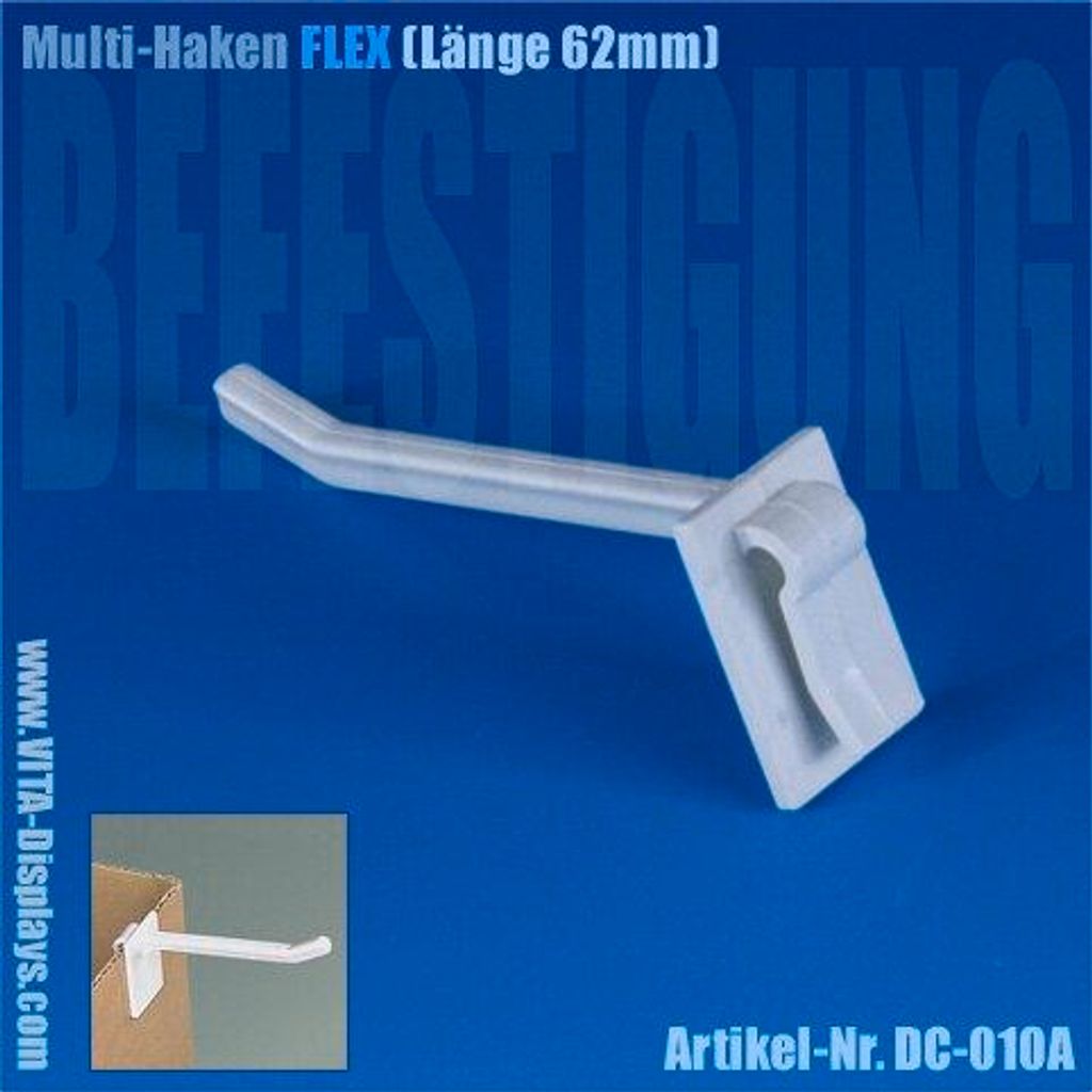 Multi-Haken FLEX (Länge 62mm) (10 Stück)