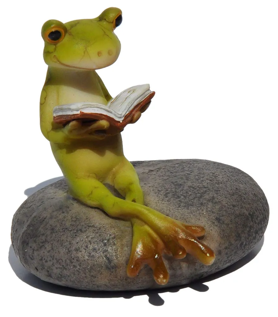 Grenouille de jardin miniature en résine - Décor de fée résistant UV