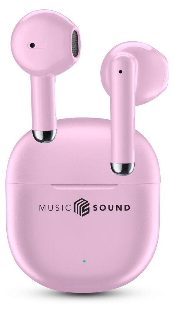 Music Sound Breeze Kapselartiges Bluetooth-Headset mit farbiger Hülle, True Wireless Stereo (TWS), Anrufe/Musik, 64 g, Kopfhörer, Pink