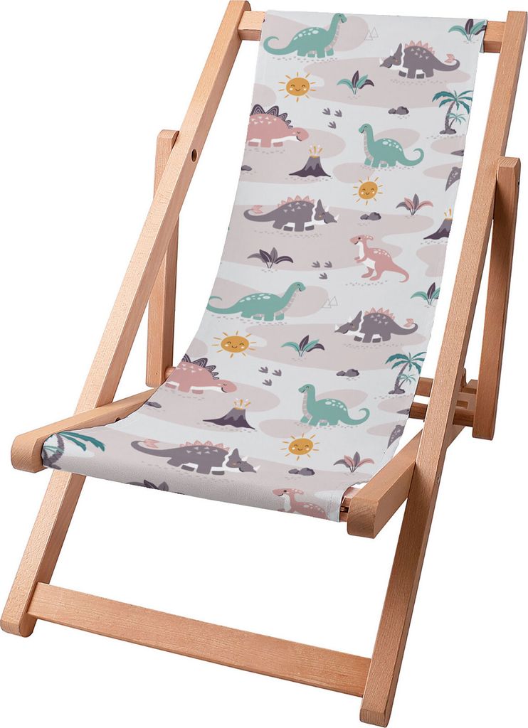 Dreamroots Kinder Liegestuhl klappbar Holz bis zu 130 kg, Produktbild 