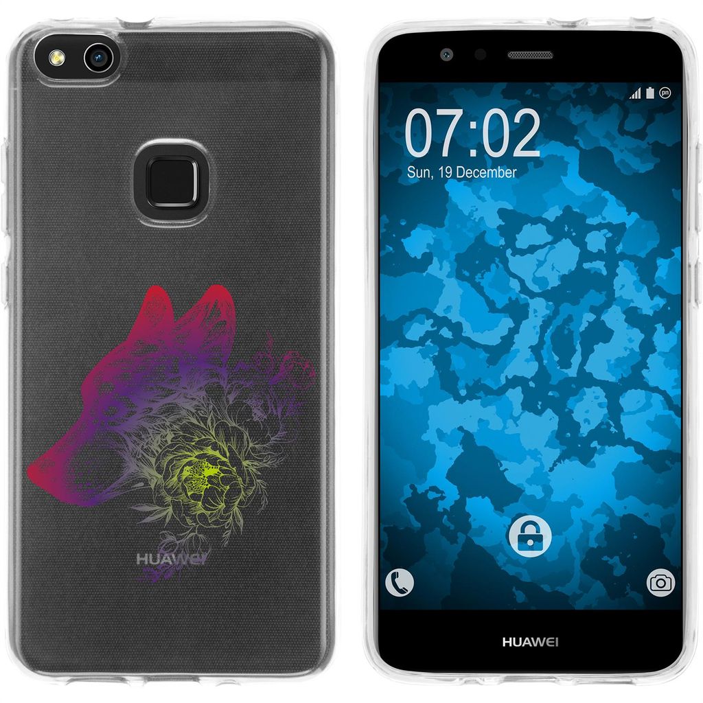 PhoneNatic Case kompatibel mit Huawei P10 Lite Silikon-Hülle Floral Wolf M3-5