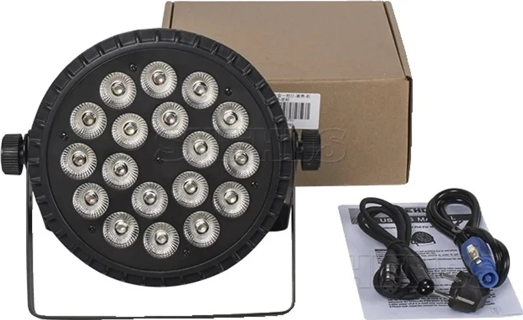 Projecteur de scène 18x12W LED 4in1 RGBW puissant avec pilotage DMX expert