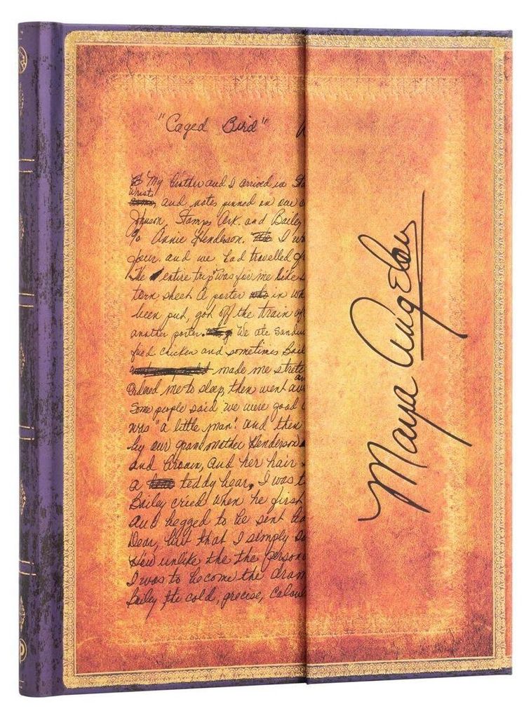 Hardcover Notizbuch Angelou, Ich weiß, warum der gefangene Vogel singt Ultra Liniert