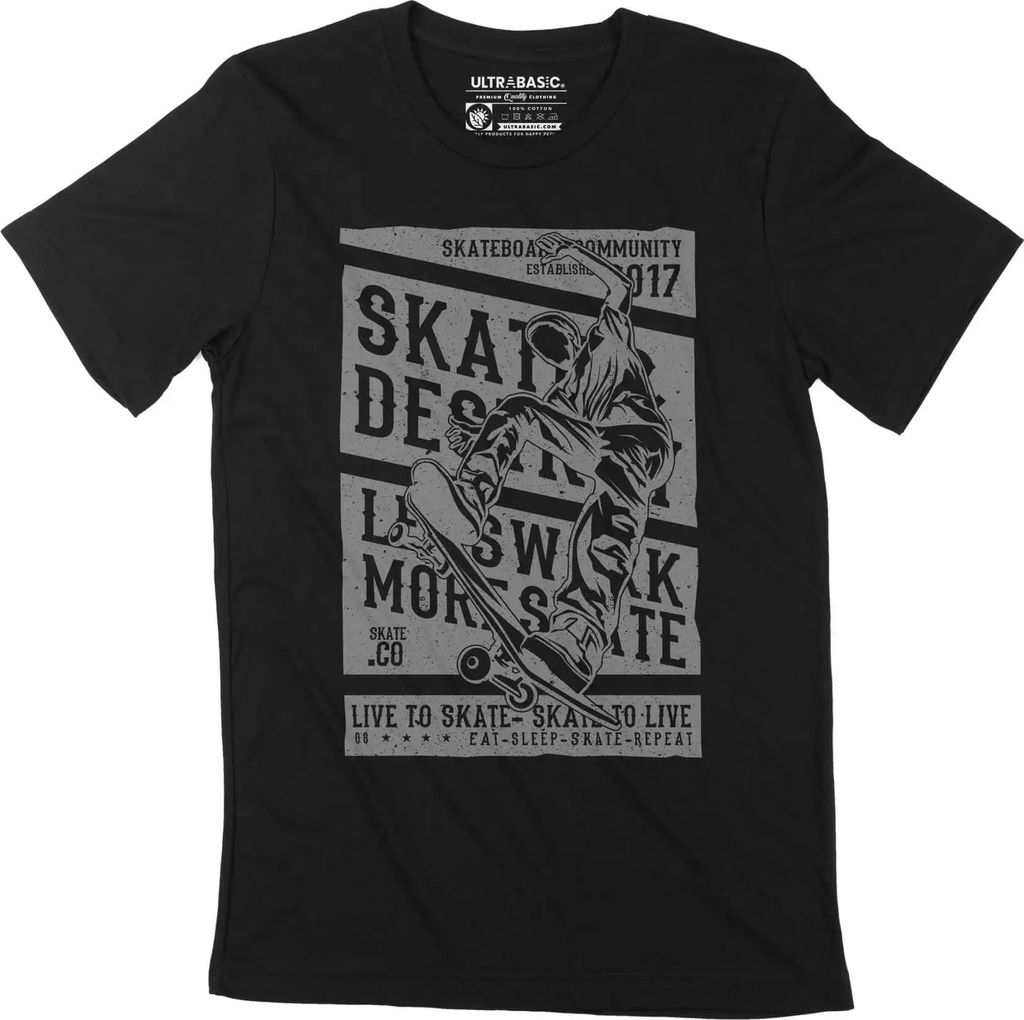 Herren Grafik T-Shirt Live to skate - Skateboard-Community gegründet 2017 – Live To Skate - Skateboard Community Established 2017 – Geschenk 7.